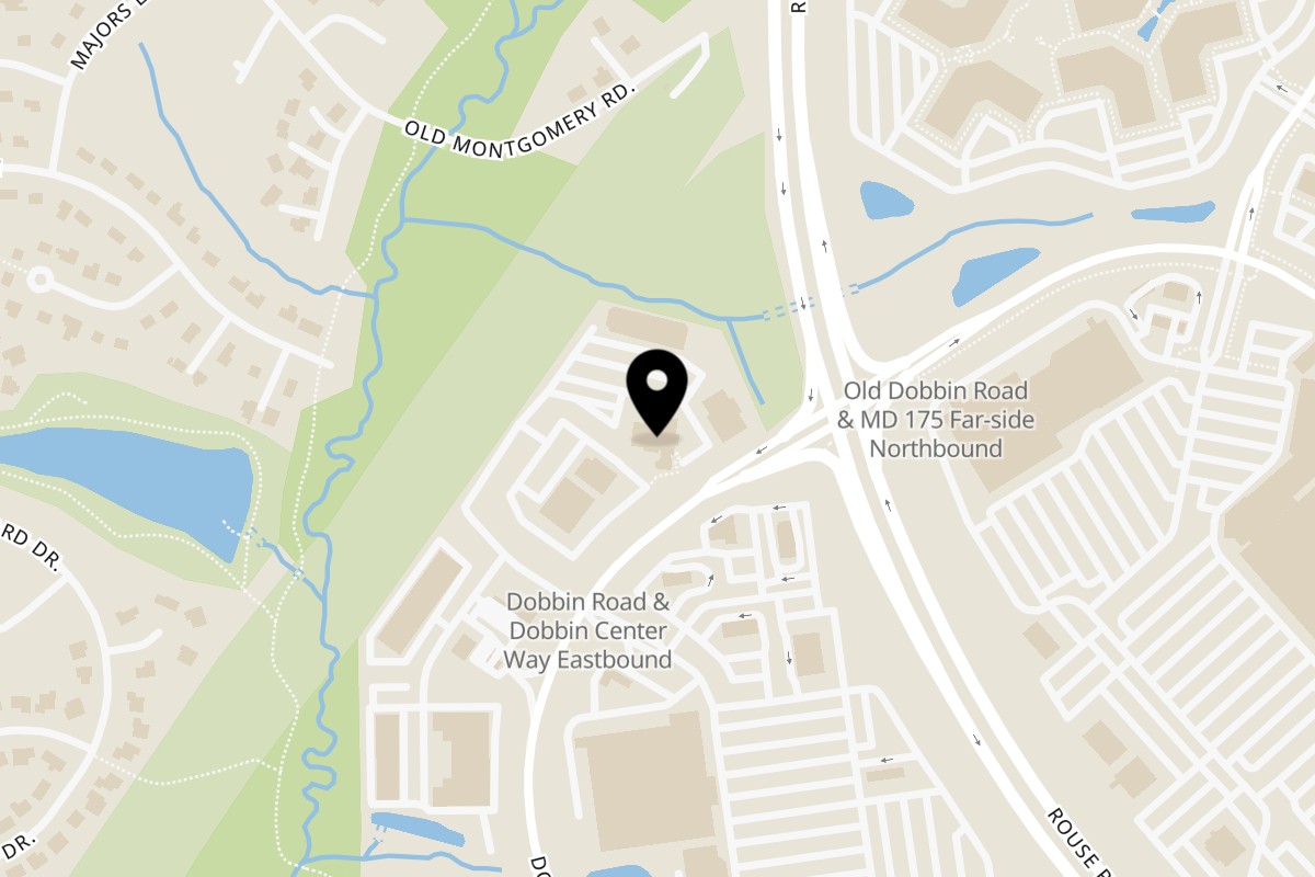 Map showing the location of Ale House Columbia on 6480 Dobbin Center Way in Columbia
